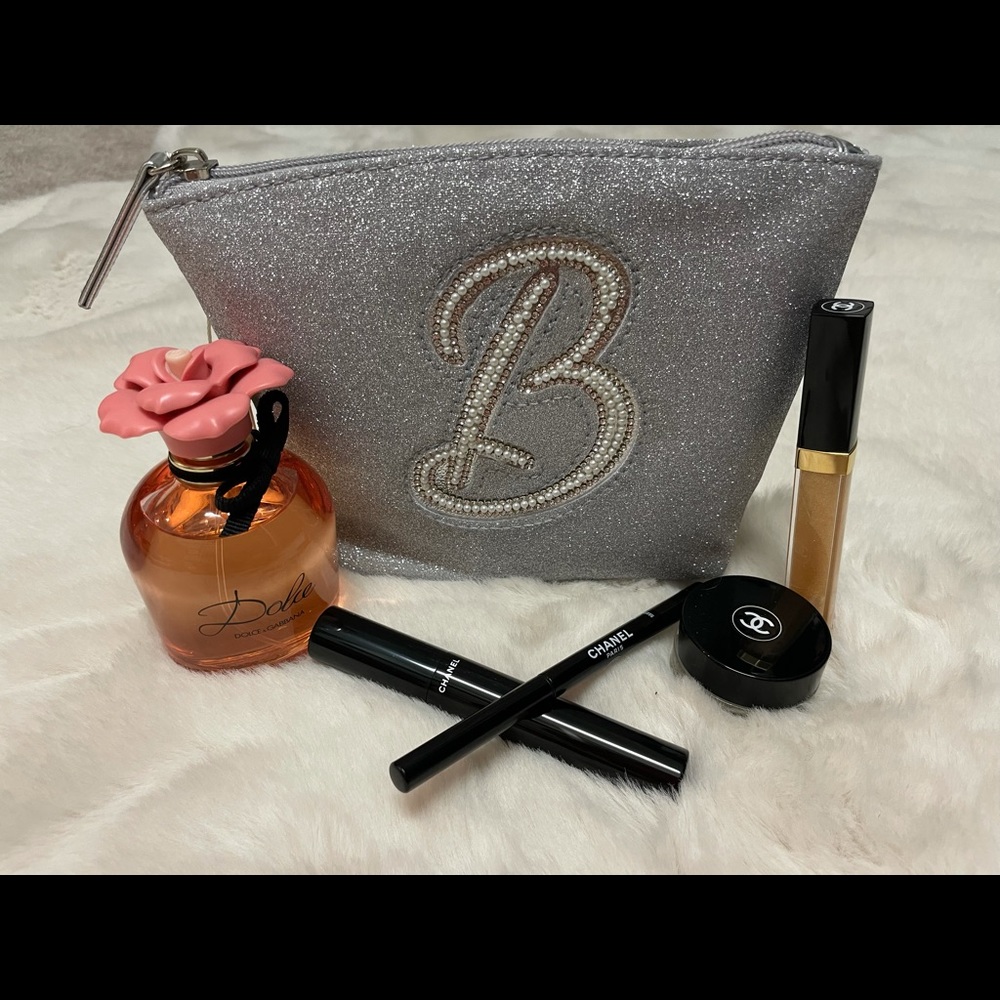 Initial Cosmetic Bag